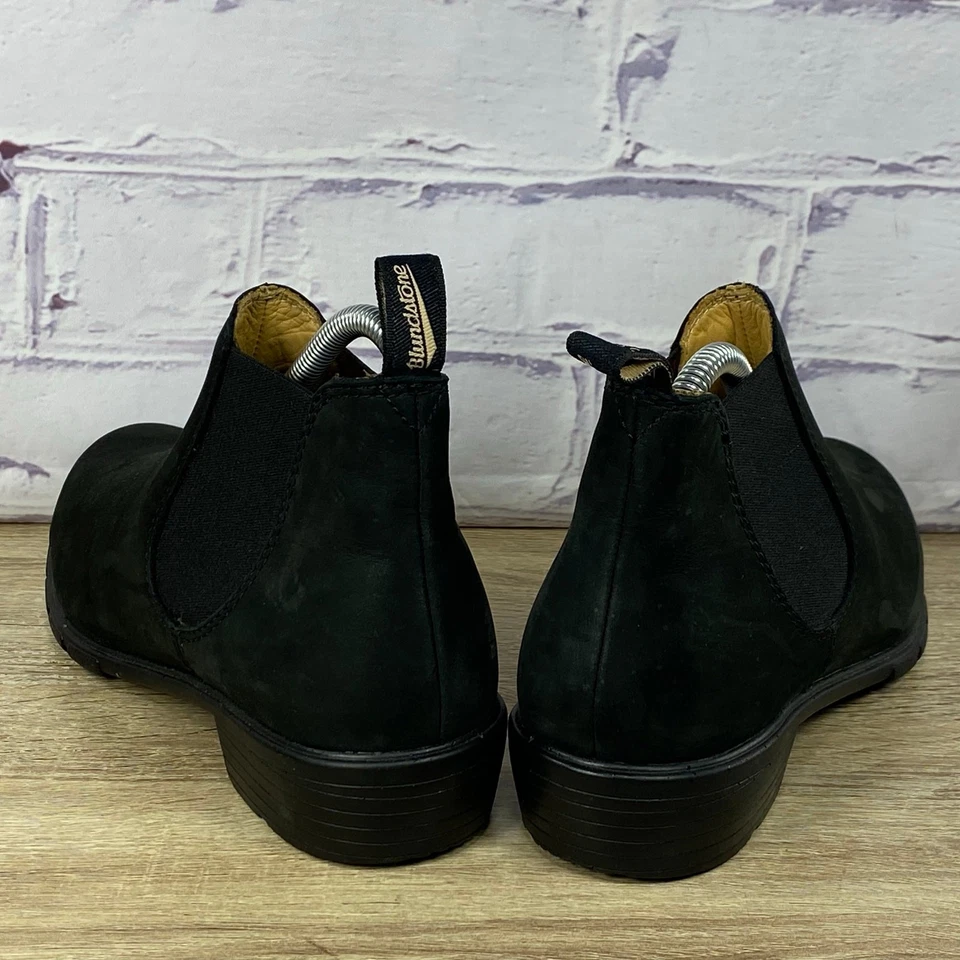 Blundstone 1977 Black Chelsea Boots Women's AU 4.5 US 7.5 Ankle Low Heel Nubuck - Image 4 of 4