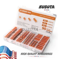 90Pcs Fits Wago 221 Lever Nuts Compact Splicing Wire Connectors - 2/3/5 Terminal