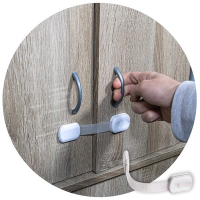 6-Pack Child Proof Locks for Cabinet Doors, 6 Count (Pack of 1), White