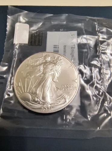 2021 Uncirculated American Type 2 Silver Eagle US Mint Issue 1oz Pure Silver