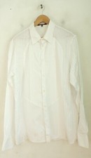 ROBERT CAVALLI Mens Size XL White Formal Event Tuxedo Shirt Button Front