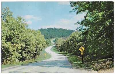 Postcard AR Gateway & Eureka Springs Arkansas Beautiful Hwy US 62 in Ozarks  C30