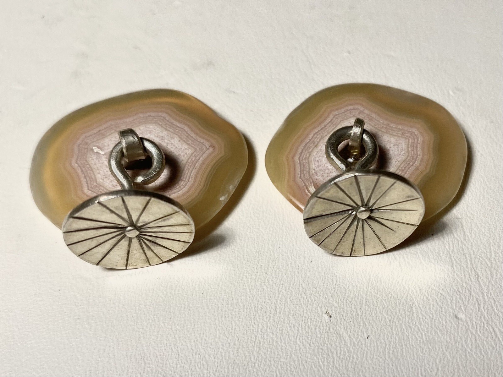 Unique Polished Stone Cufflinks - image 3