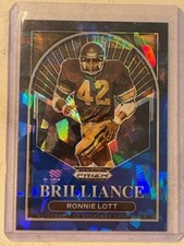 RONNIE LOTT 2023 Panini Prizm Draft Picks Brilliance BLUE CRACKED ICE # 13/99