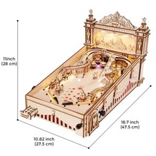 Robotime ROKR Pinball Machine 3D Wooden Puzzle Amusing Table Game EG01 for Gifts