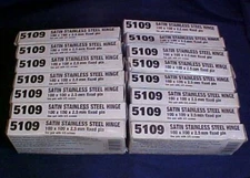 15 Superior Brass 5109 Satin Stainless Steel 2 Door Hinge 100 x 100 x 2.5 mm