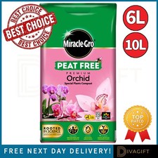 Image of ORCHID COMPOST SOIL SPECIAL PLANTS PREMIUM PEAT FREE PLANT 6L 10L MIRACLE GRO