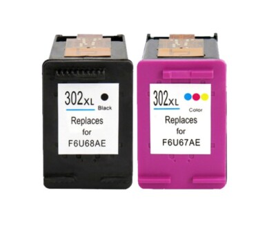 Cartouches 302 XL Compatibles HP OfficeJet 3835 3836 4650 Etc. - Noir & Couleurs