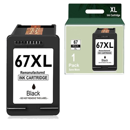 1PK 67XL Black Ink Cartridge for HP 67XL DeskJet Plus 4100 4158 ENVY