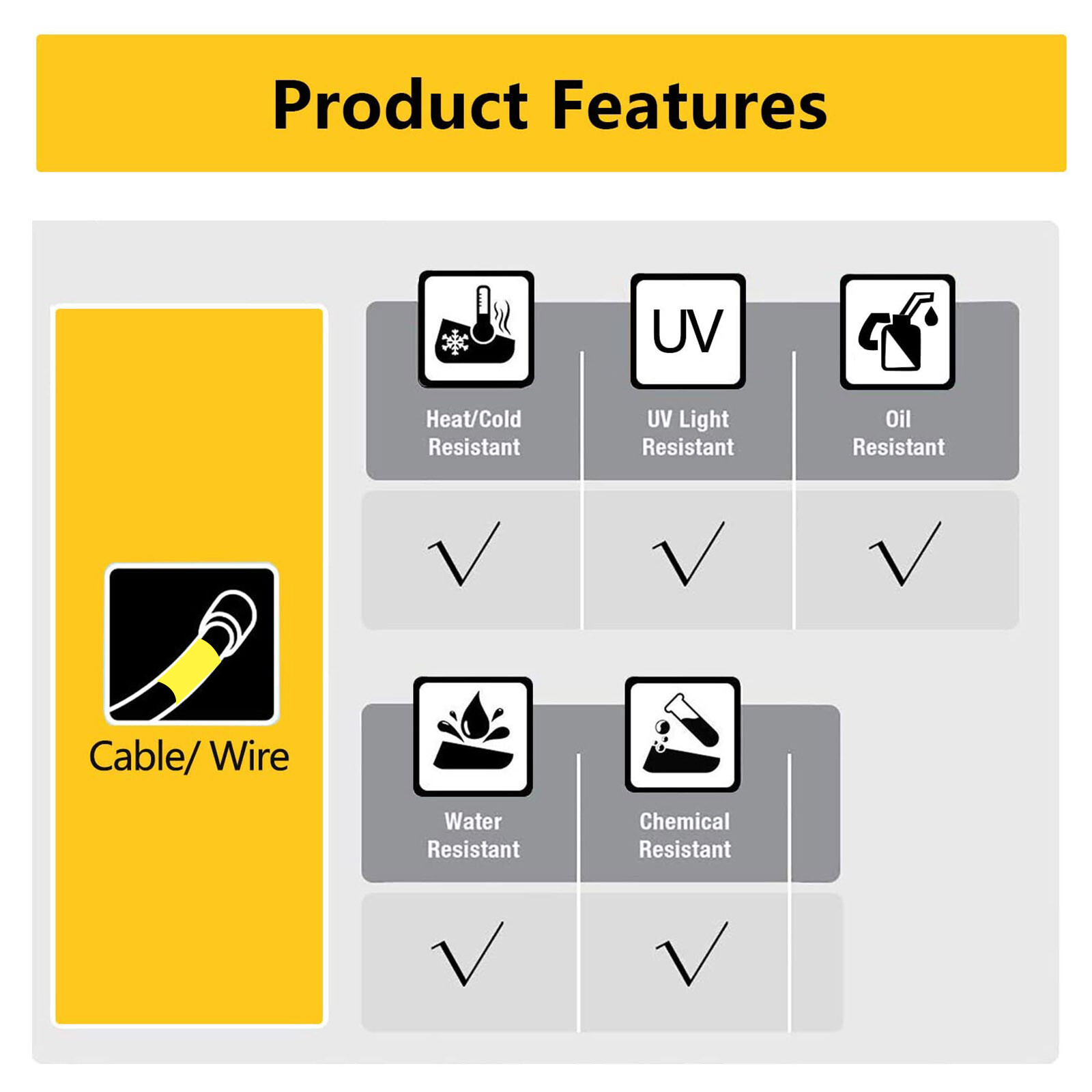 6/9/12/19/24CM Heat Shrink Tube Wire Cable Label Tape for Dymo Rhino