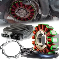 13-18 ZX-6R MAGNETO COIL STATOR+VOLTAGE REGULATOR RECTIFIER+GASKET 21003-0107