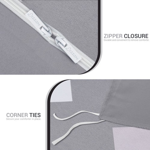Duvet Cover Set Double Reversible Luxury Quilt Cover Set Bedding Set King Size - Picture 102 of 462