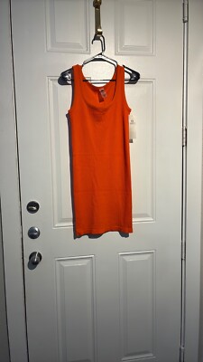 Mono B Bright Orange Ribbed Top