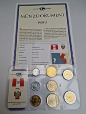 1 Centimo - 5 Soles  2005/2009 Excellent Condition Coins Set Peru 🇵🇪 