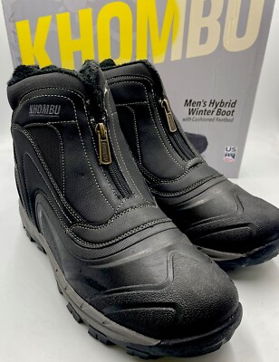 Khombu Men's Mason Hybrid Winter Boots Cushioned Footbed - PICK SIZE - BLACK