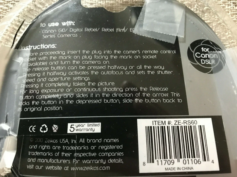 Zeikos Remote Switch for Canon SLR - Image 4 of 4