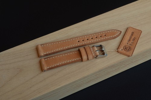 19mm Handarbeit Leder Pull-Up Armband Vintage Schnellverschluss 19/16 Handmade - Bild 7 von 17