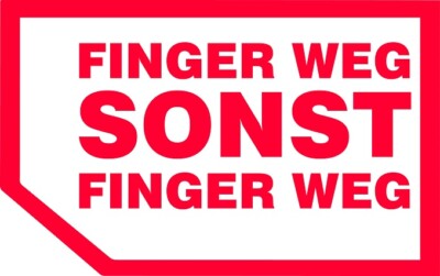 Geplotteter Aufkleber Sticker Finger Weg Sonst Finger Weg Autoaufkleber JDM Fun 