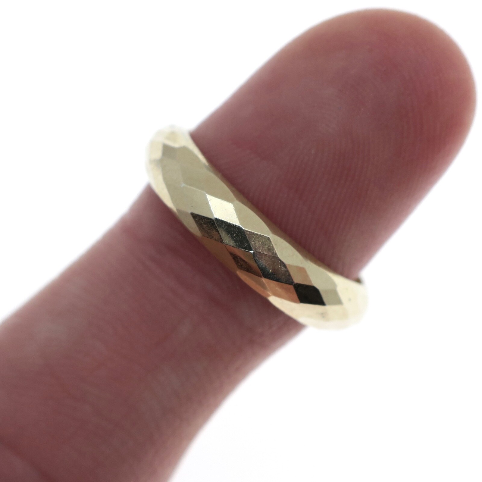 Stackable Facet Sterling Silver Ring Size 7 - image 1