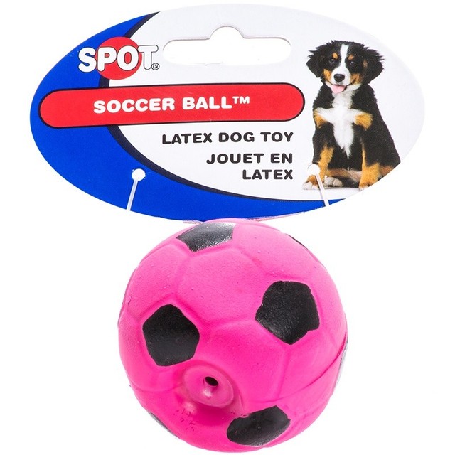 Spot Soccer Latex Ball Dog Squeaky Toy Assorted Colors FREE Shipping