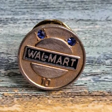 Walmart Employee Pin - Wal-Mart 10 Year Anniversary