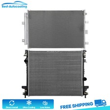 Aluminum Radiator And A/C Condenser For 2019 20-2021 Ford Edge Lincoln Nautilus