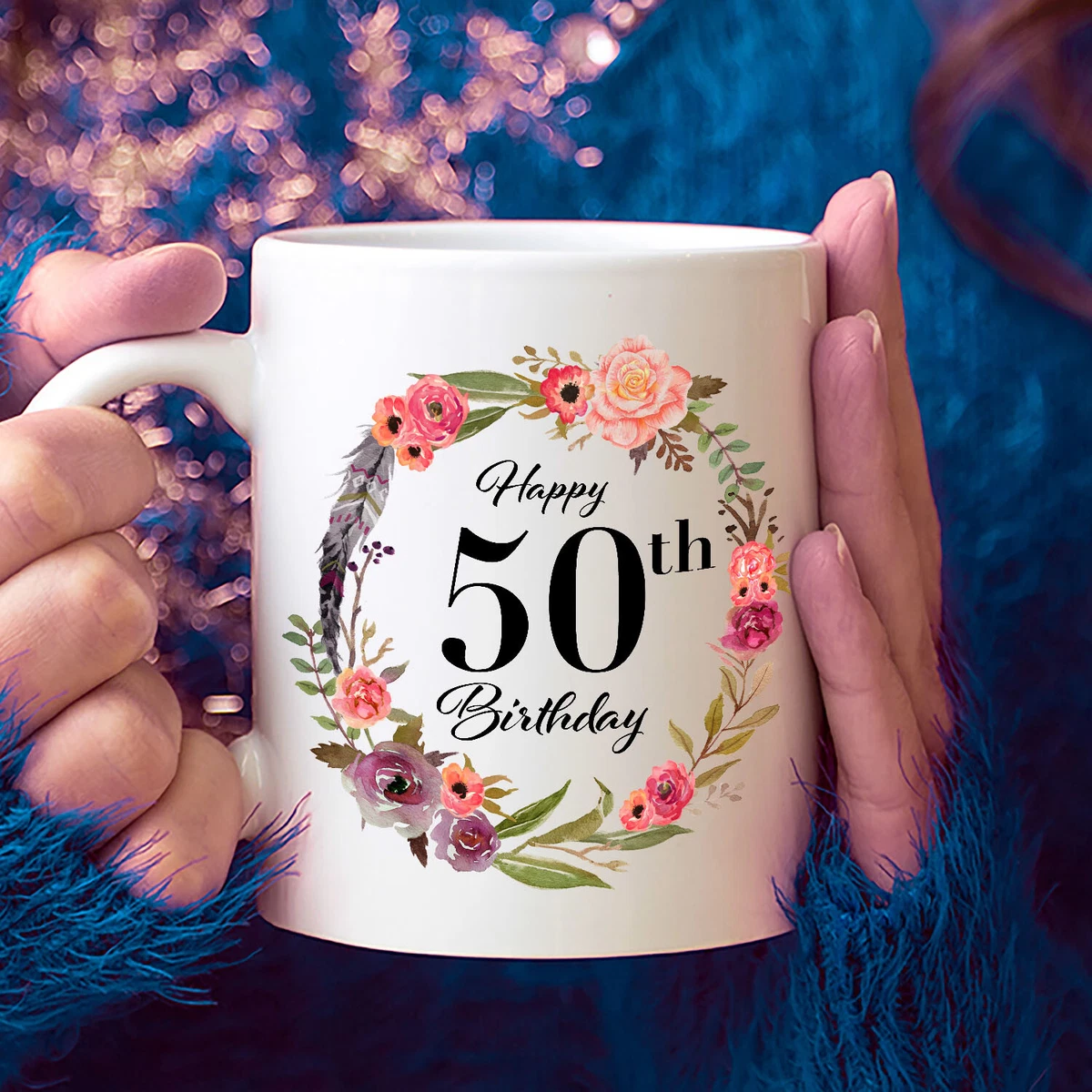 Happy 50th Birthday Gifts for Women Her - 50 Year Old Female Cute