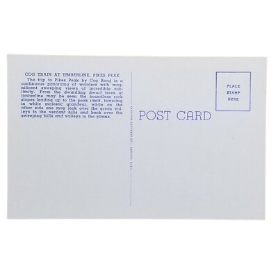 Cog Train Timberline Pikes Peak CO Colorado Road #566 Postcard