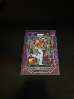 Jerry Jeudy 2022 Panini Prizm Purple Ice Prizm /225 Broncos 89 PWE