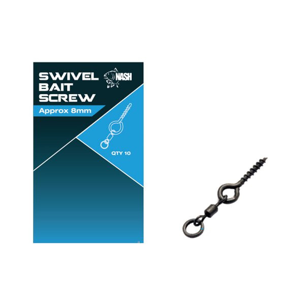 Nash Swivel Bait Screw 13mm Carp Fishing Bait Screws NEW - T8120