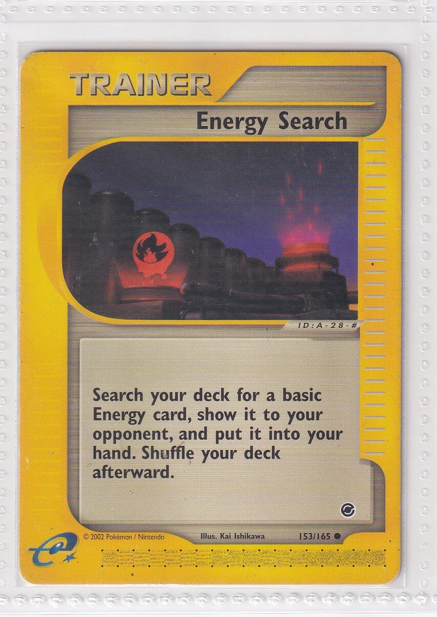 (MP) Energy Search 153/165 Trainer Common Expedition E-Series Pokemon Card