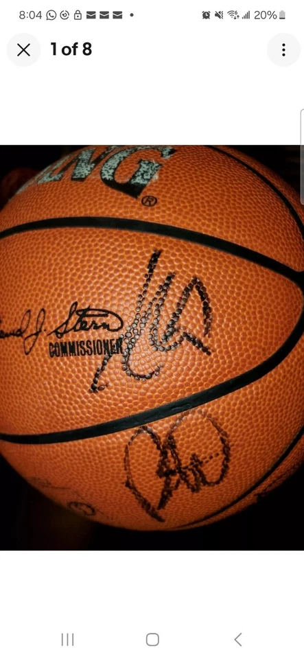 Dikembe Mutombo Autographed Ball  Also With Yao Ming, and Many Other Players. - Image 3 of 4