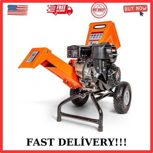 Wood Chipper Shredder Mulcher 7HP Engine Heavy Duty Compact Rotor Assembly
