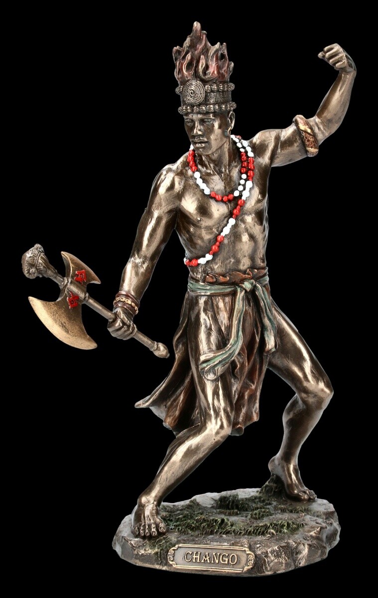 Chango Figure - Veronese Shango Orisha Thunder God Decor Figurine