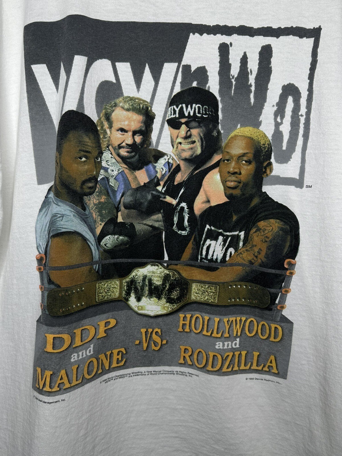 Vintage Nwo Dennis Rodman T Shirt Rodzilla Wrestling Post Malone Sz XL