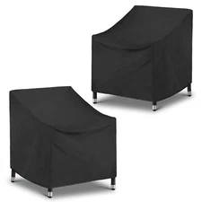 SunPatio 2 Pack Outdoor Chair Covers, Patio Furniture Covers Waterproof & Fad...