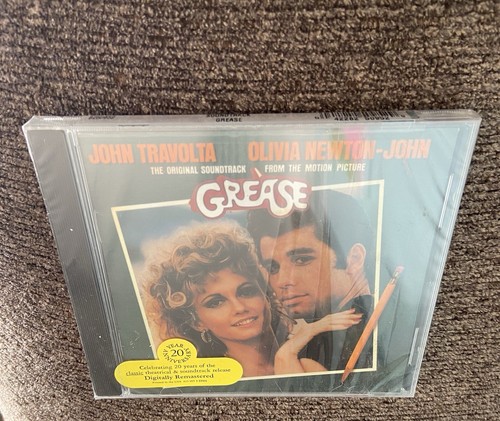 GREASE OLIVIA NEWTON JOHN TRAVOLTA DIGITALLY REMASTERED 20 ANNIVERSARY NEW CD - Picture 2 of 6