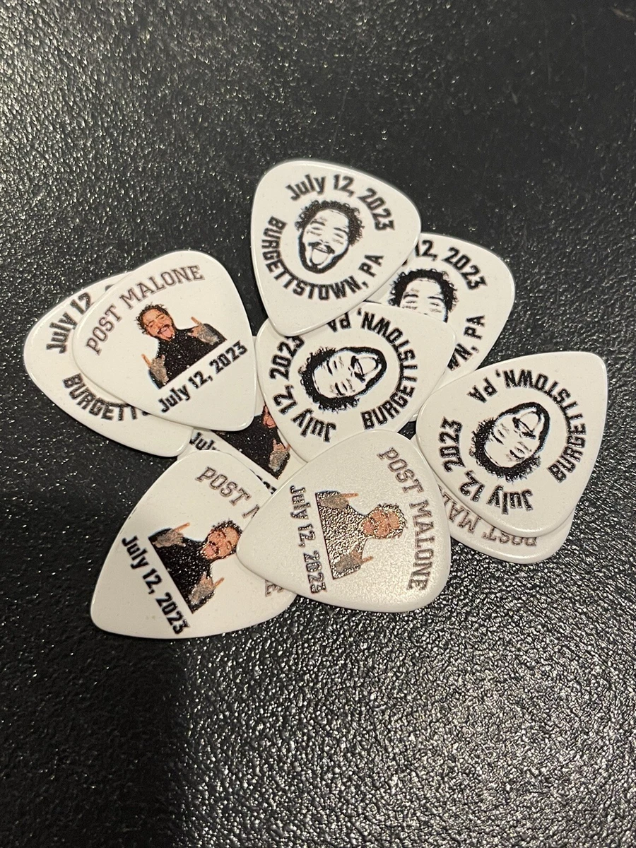 Post Malone Collectible Guitar Pick Pittsburgh Burgettstown 7 12