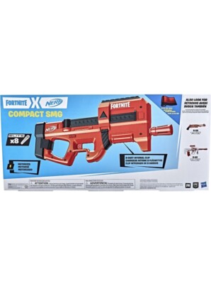 NERF Fortnite Compact SMG Motorized Blaster, Ultra Red Wrap Design