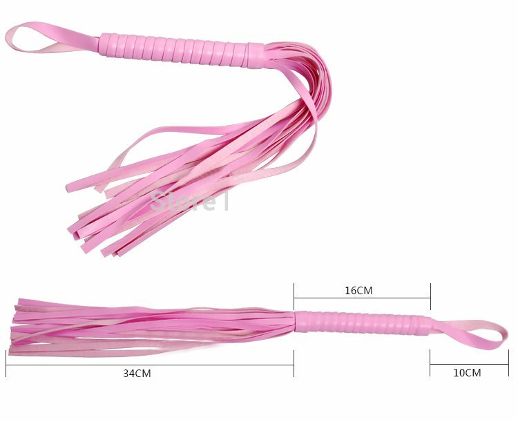 Fouet Rose BDSM 56 Cm - Neuf, Pour Jeux SM Et Bondage