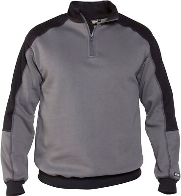 DASSY® Basiel zweifarbiges Zip Sweatshirt Kragen Maler 300358 weiss grau