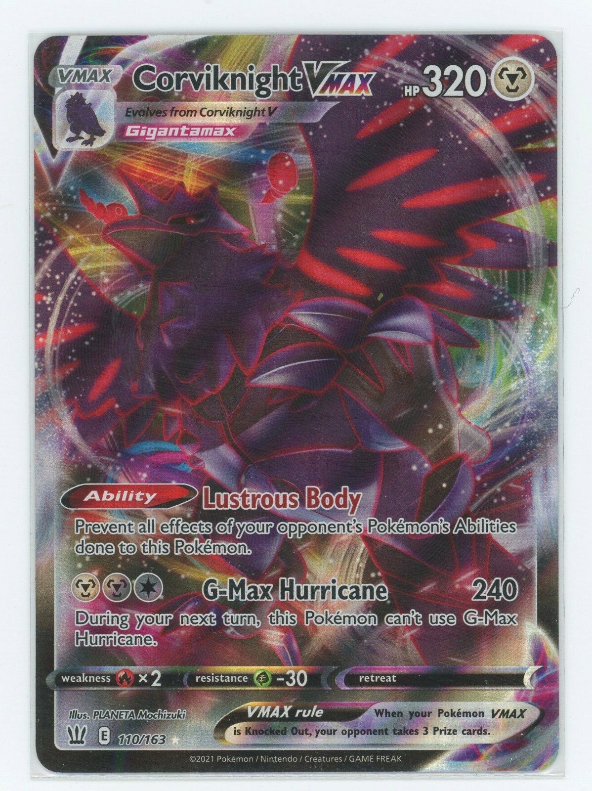 Corviknight VMAX SWSH05: Battle Styles 110/163 | eBay