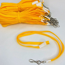 50 Lanyards ID Badges Safety Breakaway Swivel Hook Specialist ID Yellow