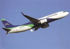 Postcard Airline TAASILI AIRLINES 7T-VCB B737-800 CC9.