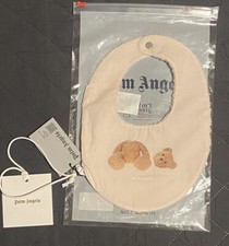Palm Angels Bear Bib Baby Pink Brown New with Tags