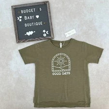 NWT RYLEE + CRU Good Days Raw Edge Tee Shirt Size 4-5Y 4T 5T