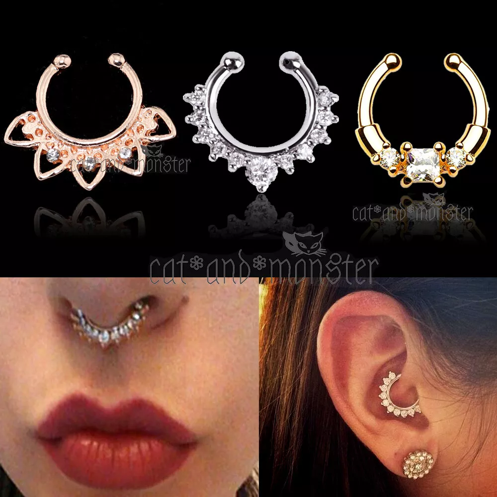 Fake cartilage online piercing ring