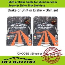 Alligator Shift or Brake Cable for Shimano Sram Superior Shine Slick Stainless 