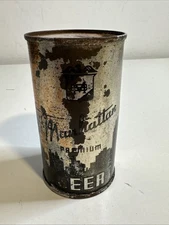 MANHATTAN PREMIUM BEER 1936 PATS PEND INSTRUCTIONAL FLAT TOP BEER CAN CHICAGO