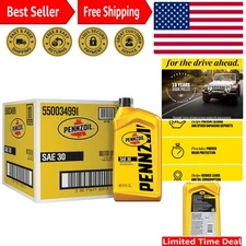 Convenient 6-Pack of SAE 30 Motor Oil - 1 Quart Bottles for All Gasoline Engines